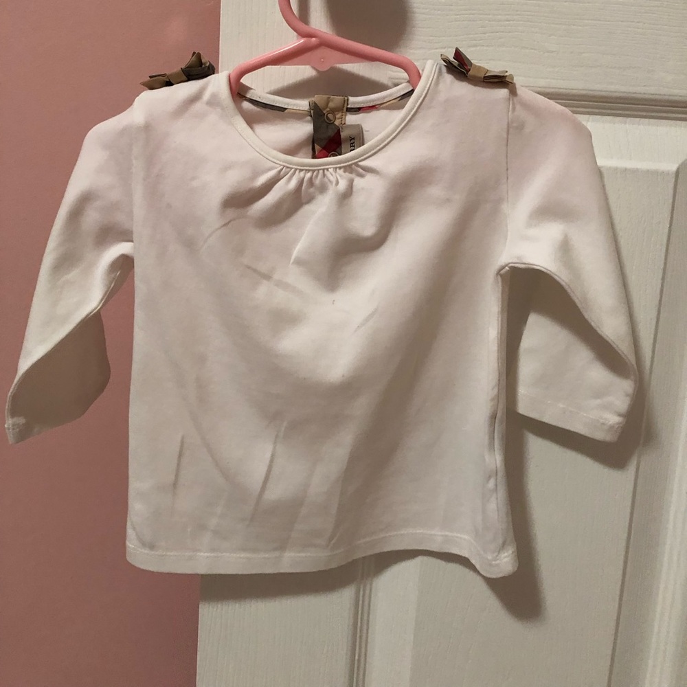 Burberry long sleeve t-shirt. Size 12M.